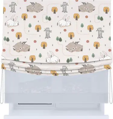 Римская штора «Кортин», день-ночь с мягкими складками, «Сладкие сны»