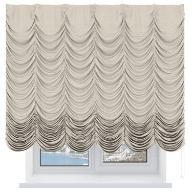 Французская штора «Кортин», лён кашемир шампань