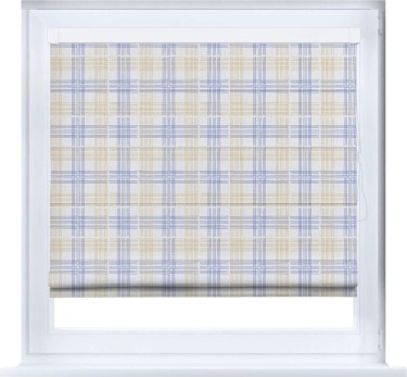 Римская штора «Кортин» кассетная «Клетки кантри»