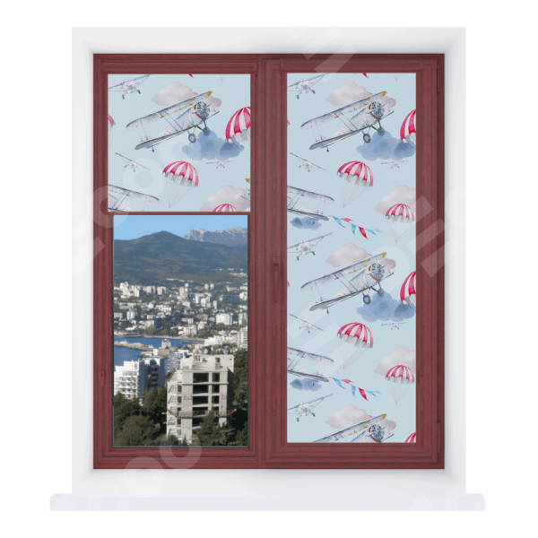 Рулонная штора Уни 2 с принтом Самолет