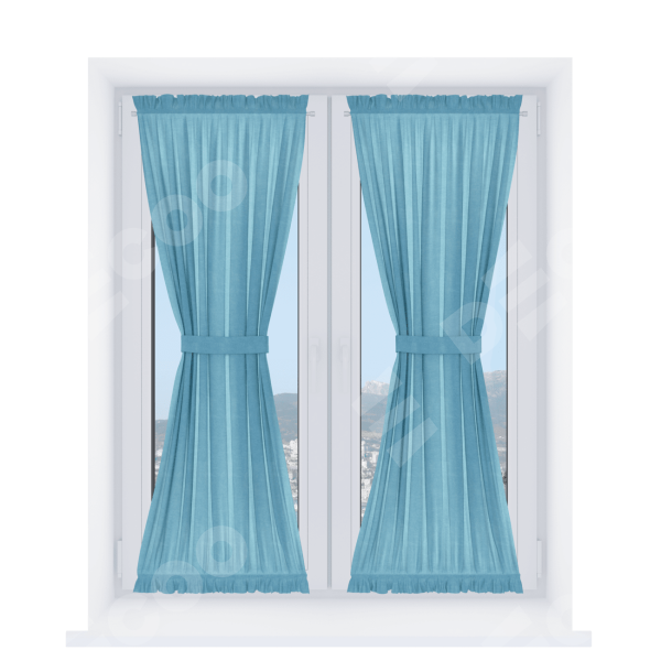 Штора песочные часы «Кортин» вельвет ментоловый