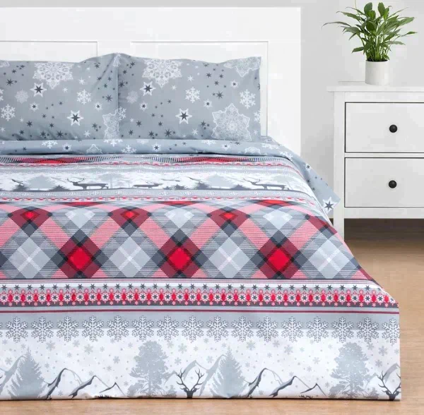 Постельное бельё Этель Дуэт Snow time 143х215см-2шт, 220х240см, 50х70см-2шт