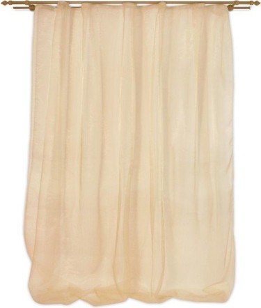 Штора Organza 145х260 см, шампань, шторная лента, 100% полиэстер