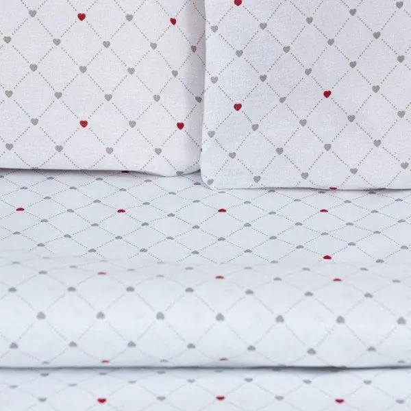 Постельное бельё Этель 2 сп "Love" 175*215см,200*220см,70*70см-2 шт, 100% хлопок, бязь, 125 г/м2
