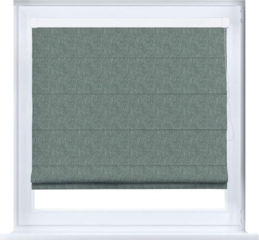 Римская штора «Кортин» кассетная, ткань лён димаут, серый