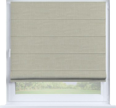 Римская штора «Кортин» на створку, ткань лён топлёное молоко