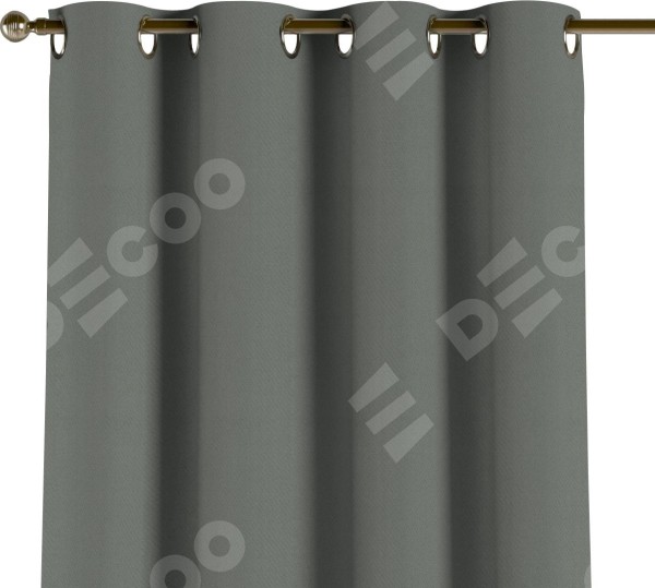 Комплект штор на люверсах блэкаут однотонный тёмно-серый