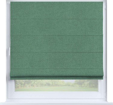 Римская штора «Кортин» на створку, ткань лён блэкаут, светло-бирюзовый