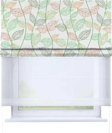 Римская штора «Кортин» день-ночь «Нежные ростки»