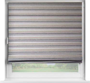 Римская штора «Кортин» на створку, ткань «Горизонт Вечер»