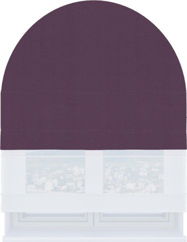 Римская штора «Кортин» день-ночь для арочного проёма, ткань блэкаут однотонный фуксия