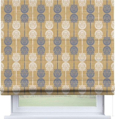 Римская штора «Кортин» для проема «Венок из ромашки»