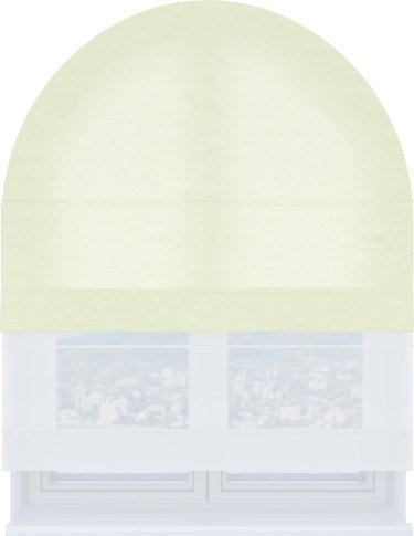 Римская штора «Кортин» день-ночь для арочного проёма, ткань вельвет молочный