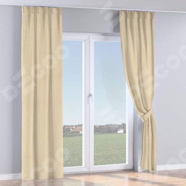 Комплект штор на тесьме «Кустик», софт однотонный бежевый лайт