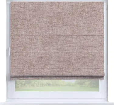Римская штора «Кортин», рогожка димаут пыльный розовый, на створку