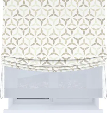 Римская штора «Кортин», день-ночь с мягкими складками, «Бежевая графика»