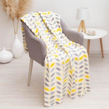 Плед SCANDI желтый 130х170см, флис 150г/м пэ100%