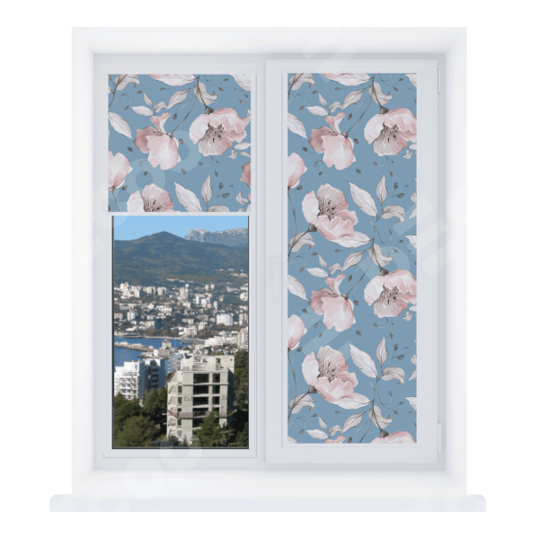 Рулонная штора Уни 2 с принтом Розовая лагуна