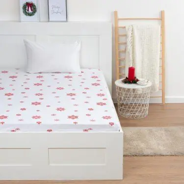 Простыня на резинке Этель 180*200*25 см "Новогоднее волшебство", 100%хлопок, бязь, 125 гр/м2