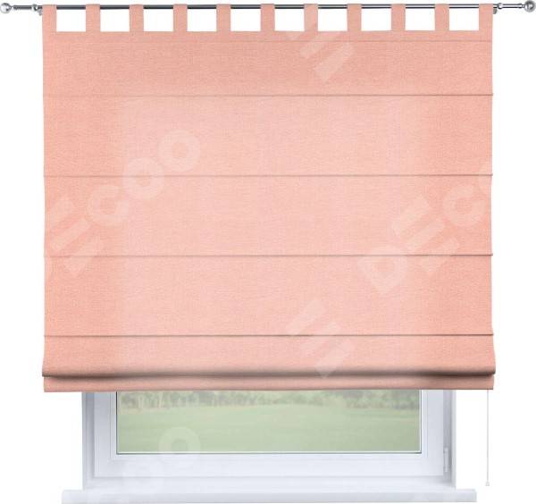 Римская штора на петлях «Кортин», ткань лён розовый