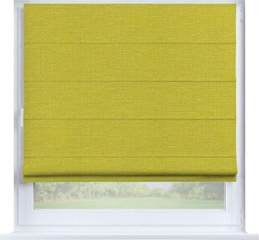 Римская штора «Кортин» на створку, ткань лён салатовый