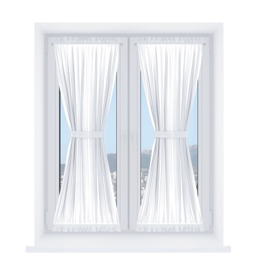 Штора песочные часы «Кортин», ткань вельвет дымчато-белый