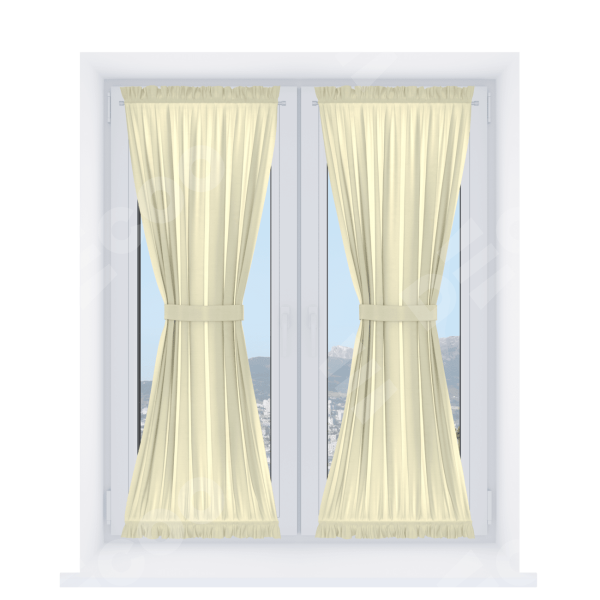 Штора песочные часы «Кортин», ткань блэкаут однотонный бежевый