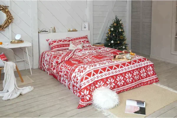 Постельное белье LoveLife дуэт "Christmas ornament" 143*215см-2шт,240*225см,50*70см-2шт