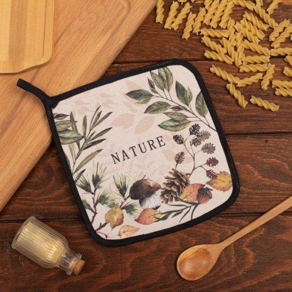 Прихватка "Nature forest" 19х19 саржа,100% х/л,ватин 250г/м2