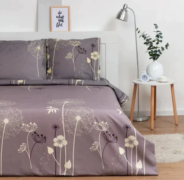 Постельное бельё Экономь и Я 1,5 сп «Одуванчики» (вид 2) 147х210 см, 150х215 см, 70х70 см-2 шт, полисатин, 80