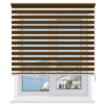 Рулонная штора День-ночь Wood венге