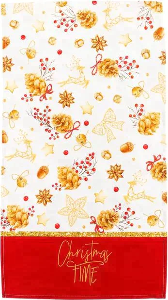 Новогоднее полотенце "Этель" Golden Christmas 40х73 см, 100% хл, саржа 190 гр/м2