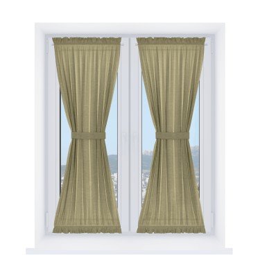 Штора песочные часы «Кортин» лён цвет коричневый