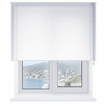 Горизонтальные жалюзи 1003п белые с перфорацией