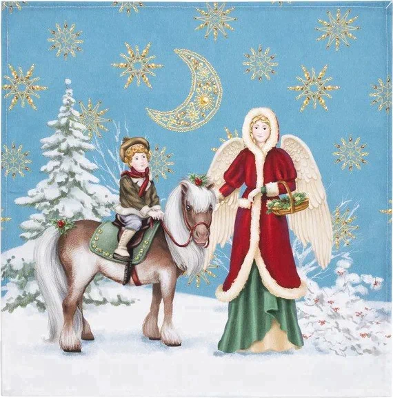 Набор столовый «Christmas time« скатерть 150х220см +/-3см с ГМВО, салф.40х40см-12шт, хл100%