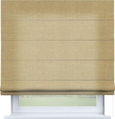 Римская штора «Кортин» для проема, ткань лён бежевый