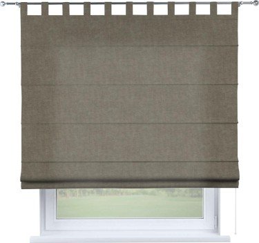 Римская штора «Кортин», канвас серо-бежевый, на петлях
