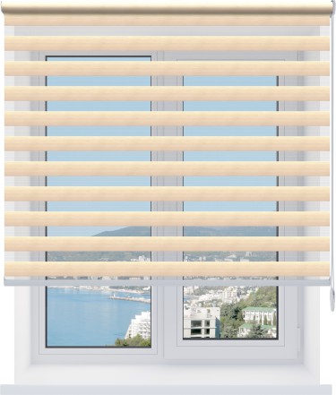 Рулонная штора День-ночь Libra кремовый