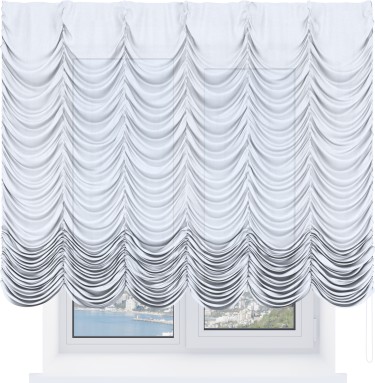 Французская штора «Cortin», лён белоснежный