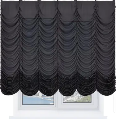 Французская штора «Cortin», лён тёмно-коричневый