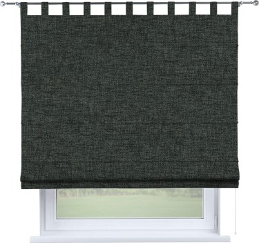 Римская штора на петлях «Кортин», ткань рогожка димаут, графит