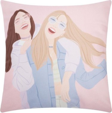 Наволочка Этель "Подружки" 40х40 см, 100% п/э, велюр