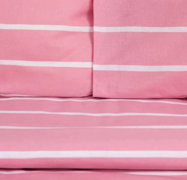 Постельное бельё Этель 2 сп Pink stripes 175х215см, 200х220см, 70х70см-2 шт, 100% хлопок, поплин