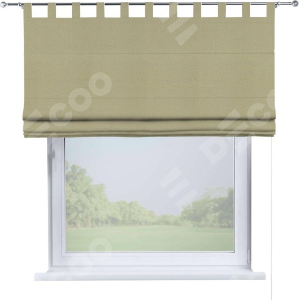 Римская штора на петлях «Кортин», ткань блэкаут однотонный, милано капучино