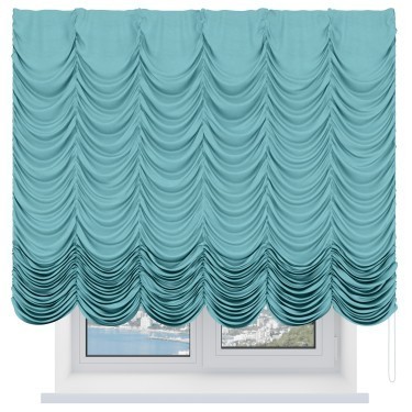 Французская штора «Кортин», вельвет тиффани