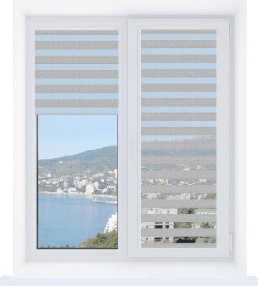 Рулонная штора День-ночь Уни 2 Savana серый