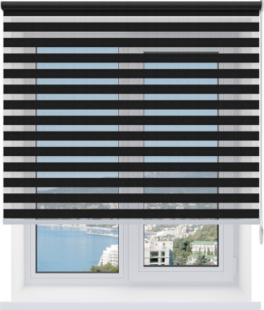 Рулонная штора День-ночь Basic черный