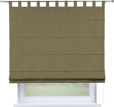Римская штора на петлях «Кортин», ткань блэкаут однотонный, бежево-золотой