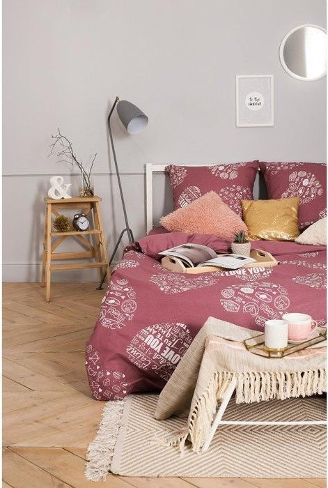 Постельное бельё "Этель" 2 сп Te amo (вид 2) 175 х 215 см, 200 х 220 см, 70 х 70 - 2 шт, бязь