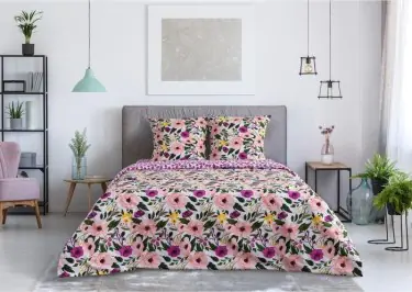 Постельное бельё Этель 2сп Flowers 175х215 см, 200х220 см, 70х70 см-2шт, 100% хлопок, перкаль